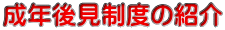 成年後見制度の紹介